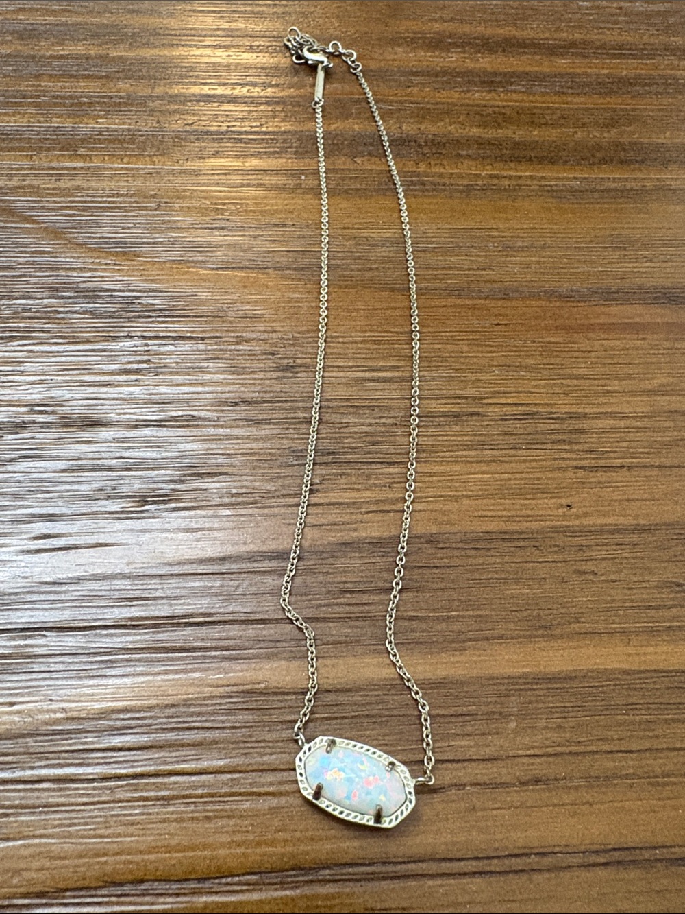 Kendra Scott Gold Opal-Effect Pendant Necklace with Blue and Pink Flashes